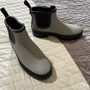 Black and Gray Ankle Boots
